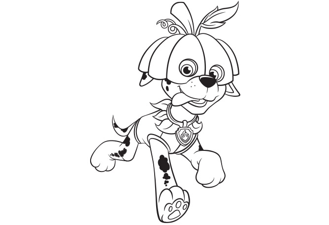 Online coloring book: Marshall Halloween coloring page